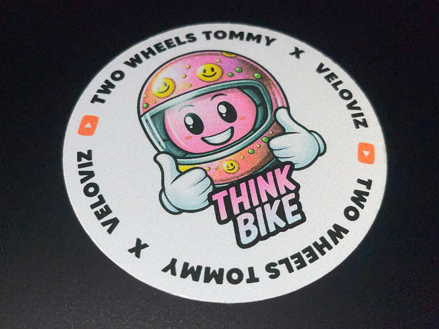 Veloviz X Two Wheels Tommy Reflective Think Bike Sticker