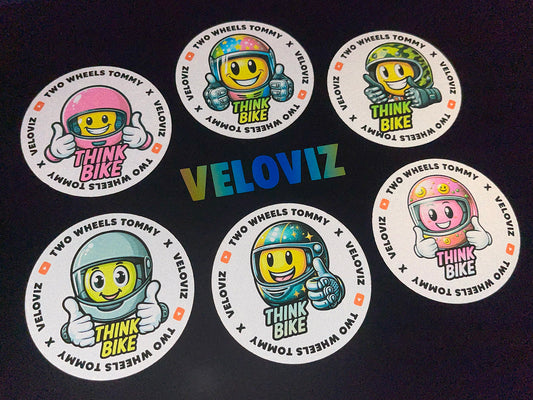 Veloviz X Two Wheels Tommy Reflective Think Bike Sticker