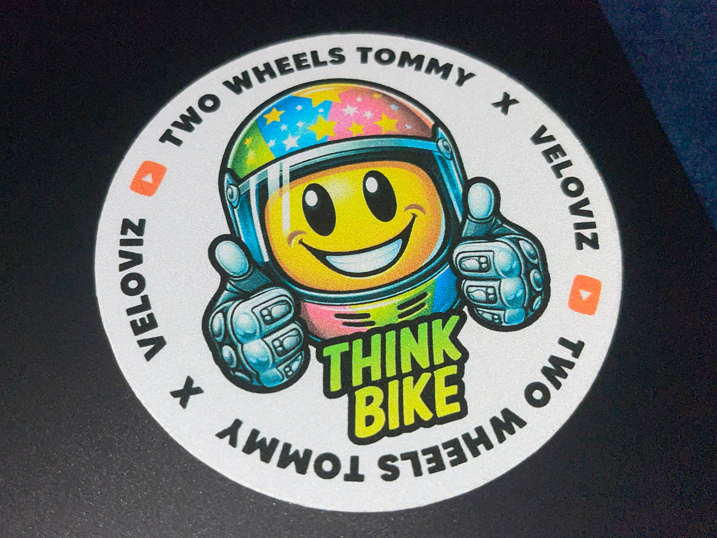 Veloviz X Two Wheels Tommy Reflective Think Bike Sticker
