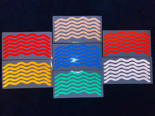 Valueviz Reflective Waves Wheel Rim Stickers