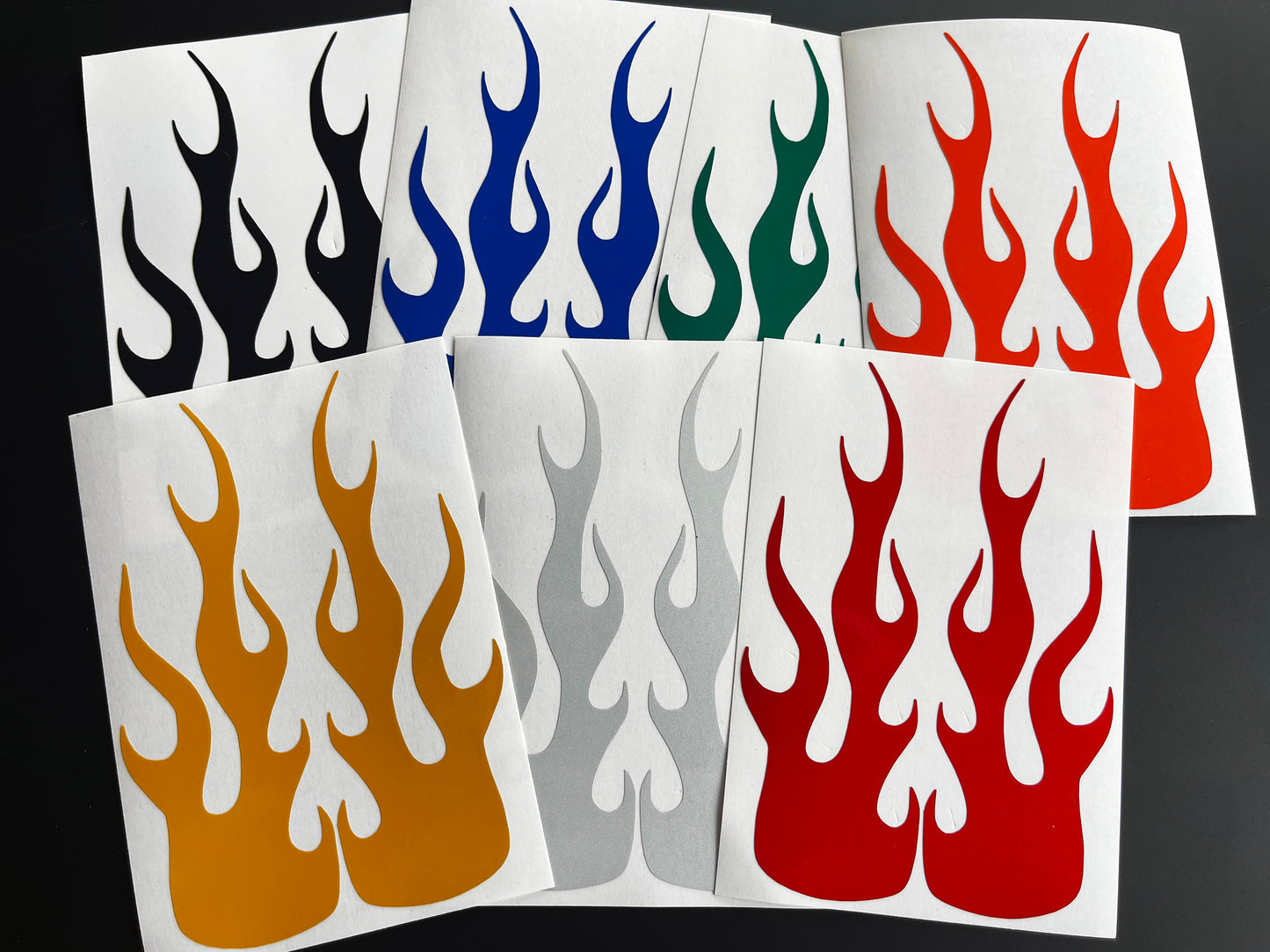 Veloviz Reflective Flame Motorcycle Tank Helmet Stickers