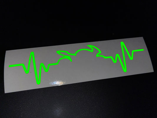 Valueviz Reflective Motorcycle Heartbeat Sticker