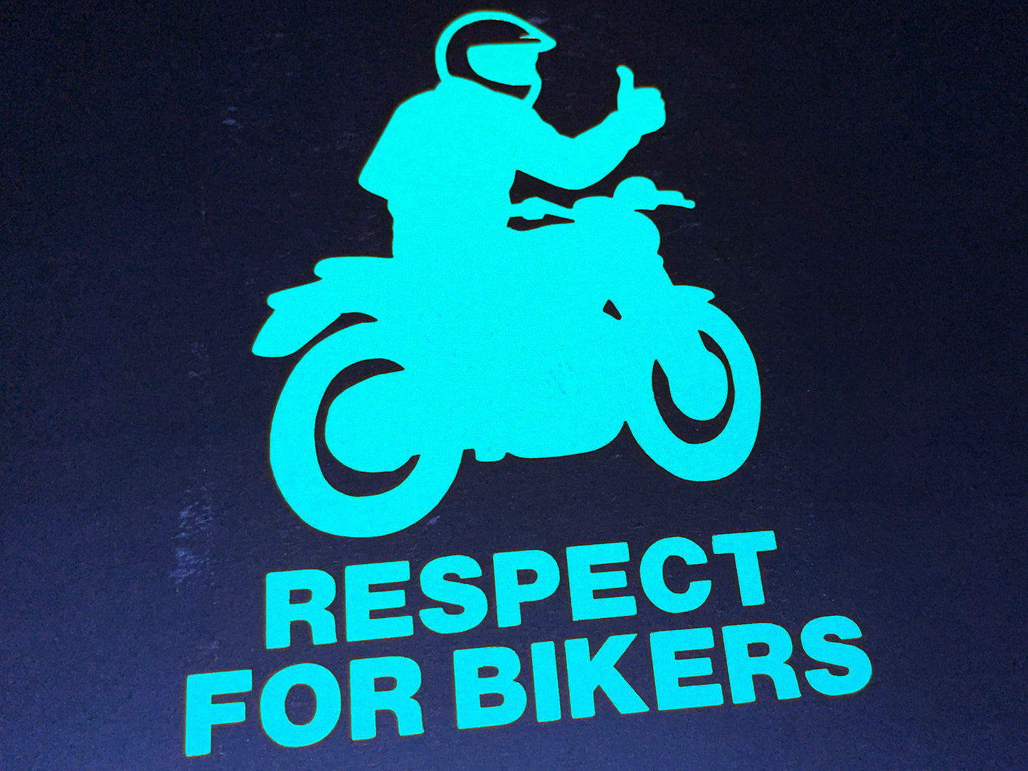 Reflective RESPECT FOR BIKERS Die Cut Motorcycle Road Safety Sticker