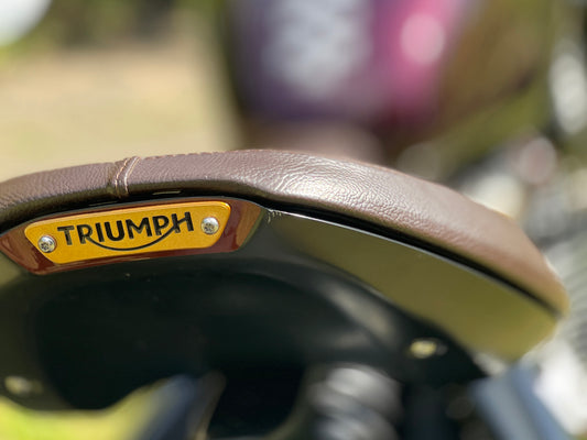 Veloviz STEALTH Reflective Triumph Bobber Seat Plaque Stickers