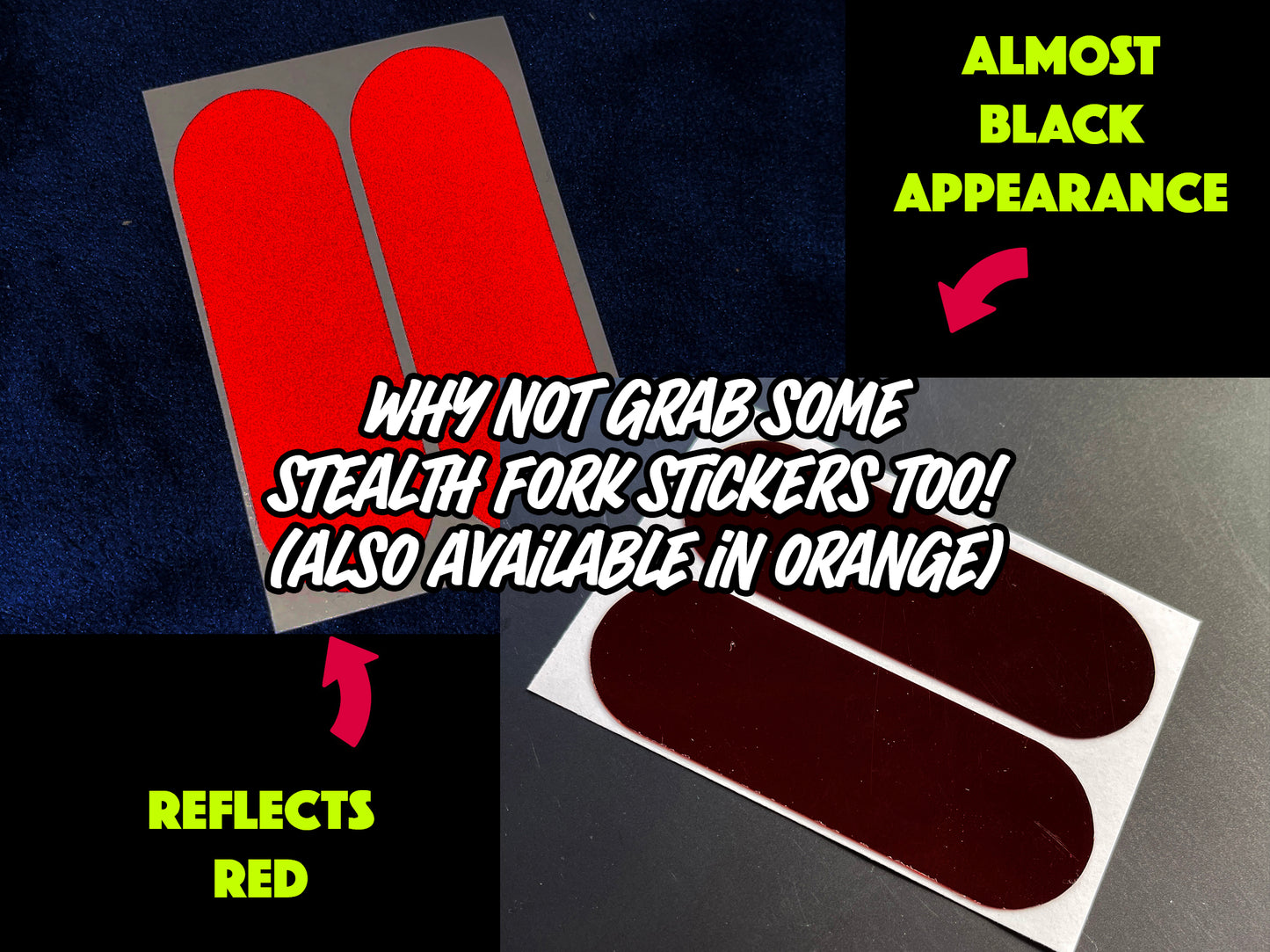 Veloviz STEALTH Reflective Triumph Bobber Seat Plaque Stickers