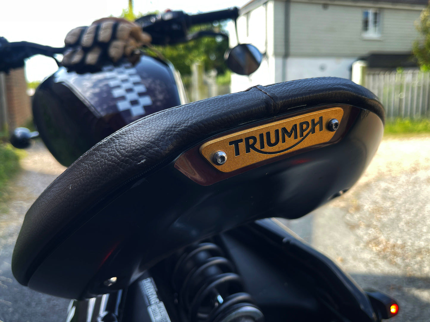 Veloviz STEALTH Reflective Triumph Bobber Seat Plaque Stickers