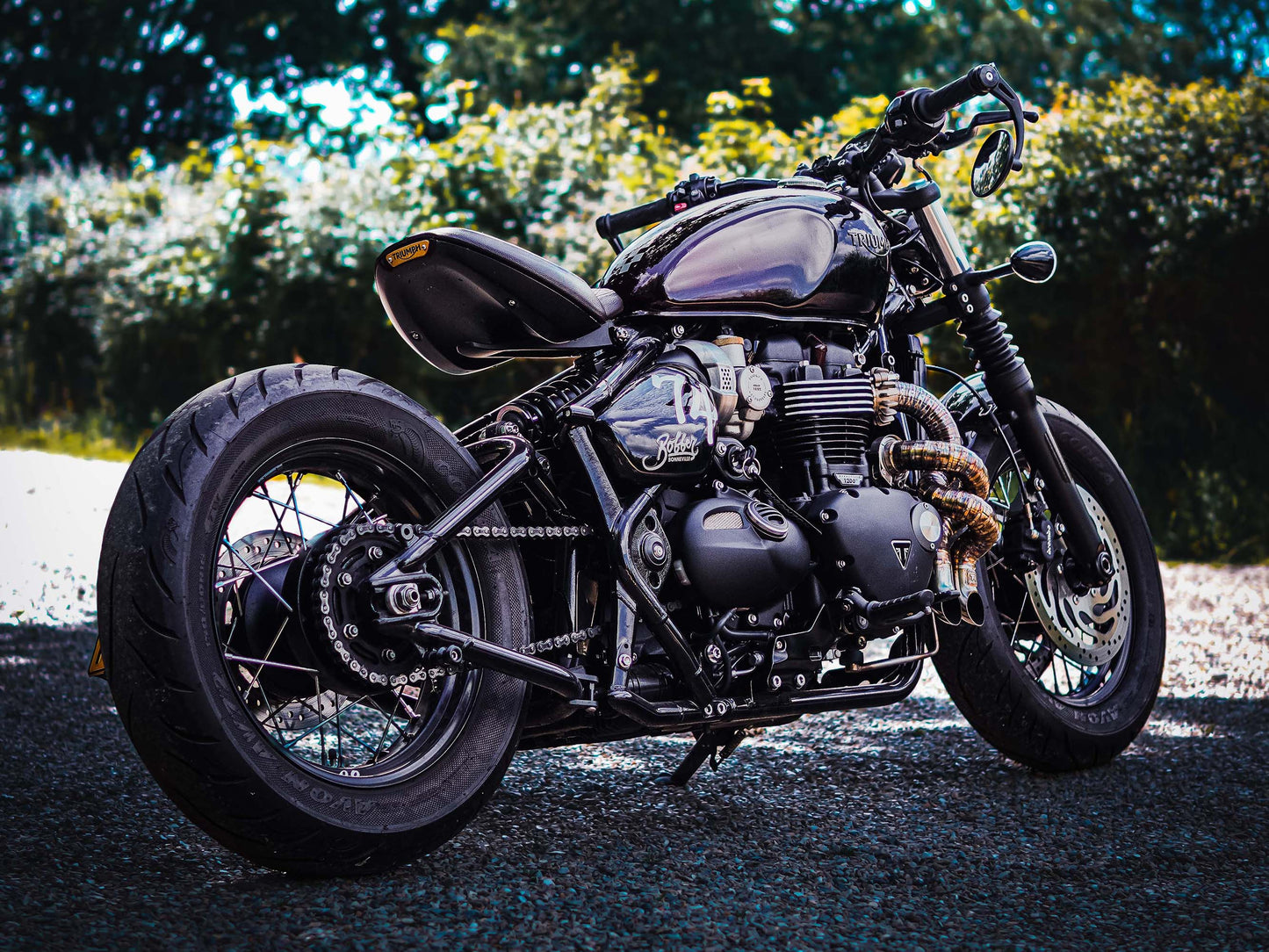 Veloviz STEALTH Reflective Triumph Bobber Seat Plaque Stickers