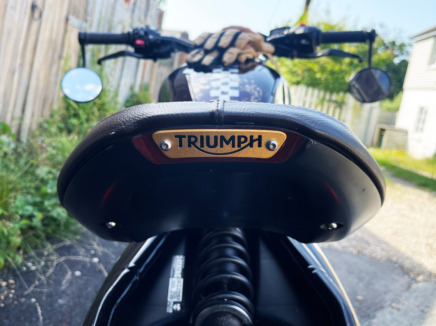 Veloviz STEALTH Reflective Triumph Bobber Seat Plaque Stickers