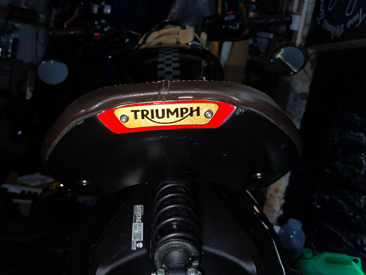 Veloviz STEALTH Reflective Triumph Bobber Seat Plaque Stickers