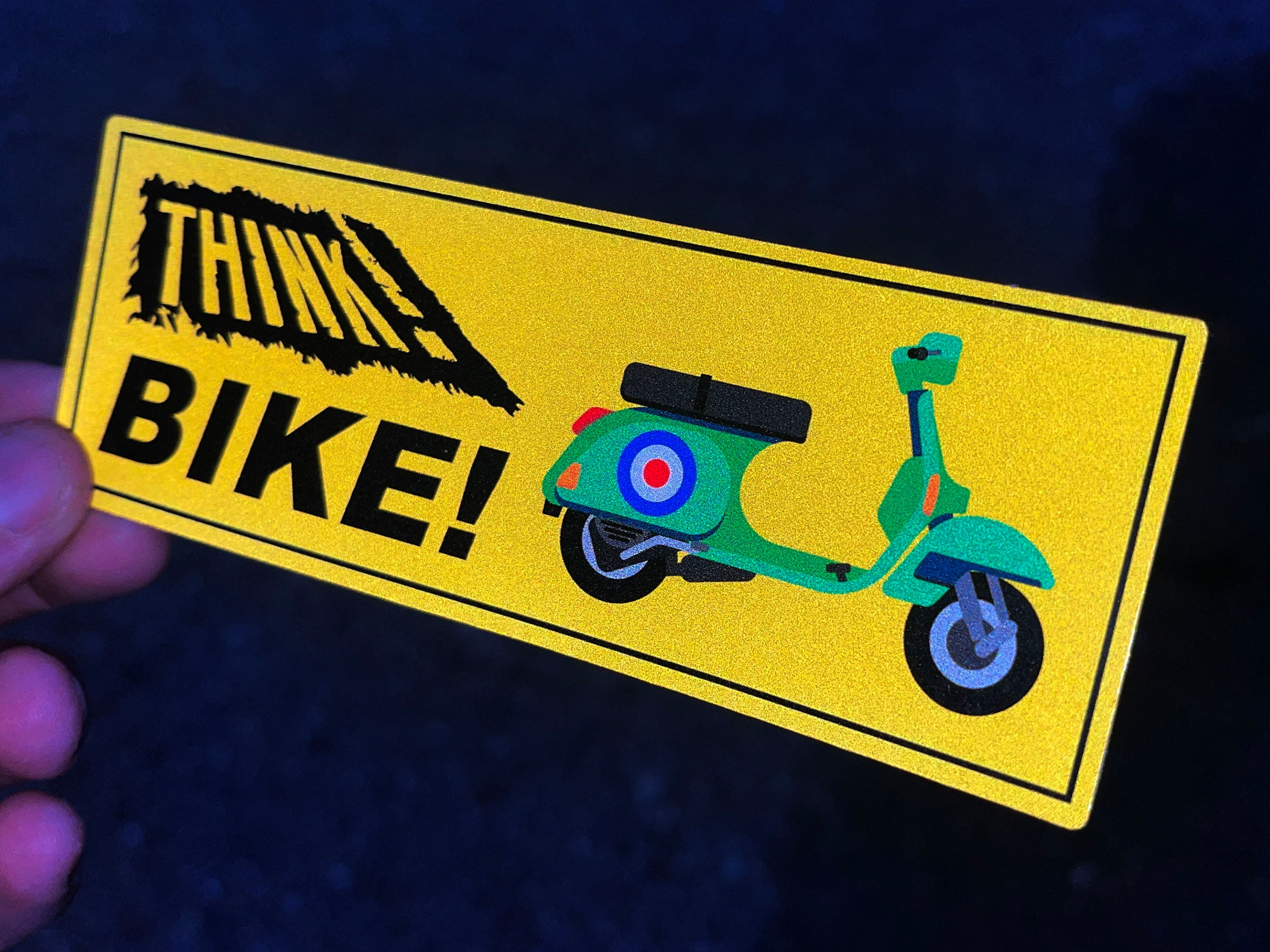 Think Bike SCOOTER Reflective Sticker – Veloviz Reflective Bike Accessories