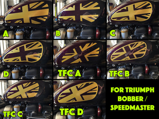 Union Jack Tank Stickers for Triumph Bobber and Speedmaster