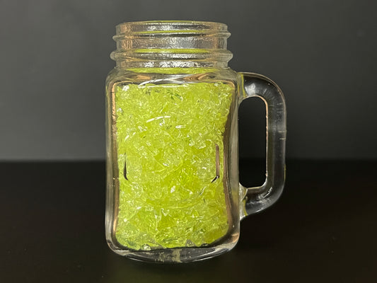 Uranium Glass Filled Drinks Jar