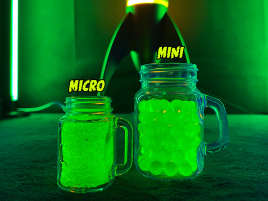 Uranium Glass Filled Drinks Jar
