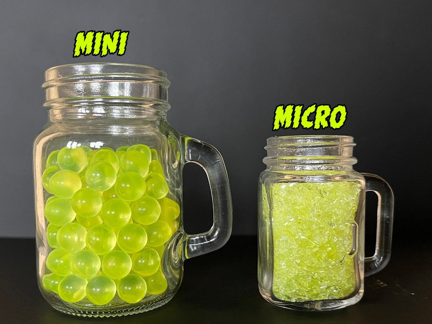 Uranium Glass Filled Drinks Jar