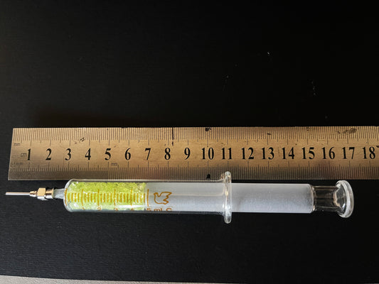 Uranium Glass Filled Syringe