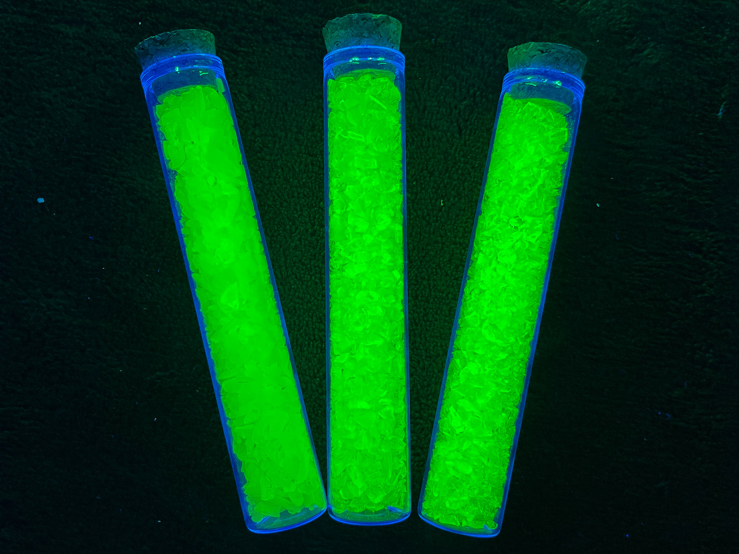 Uranium Glass Filled Vials