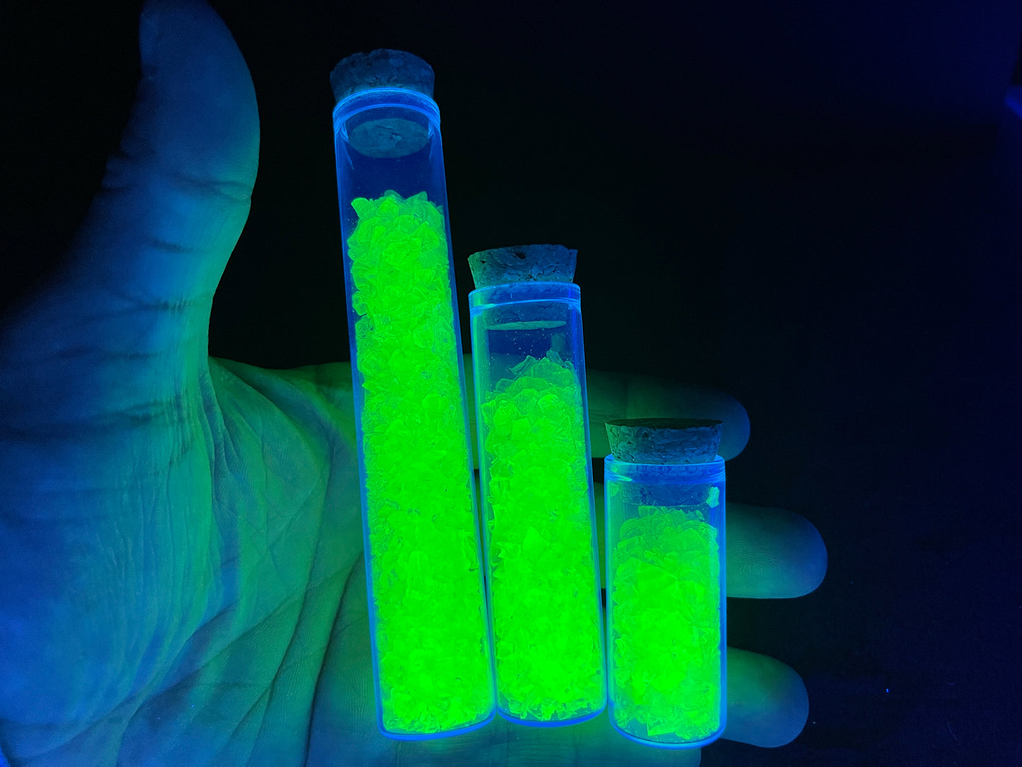 Uranium Glass Filled Vials