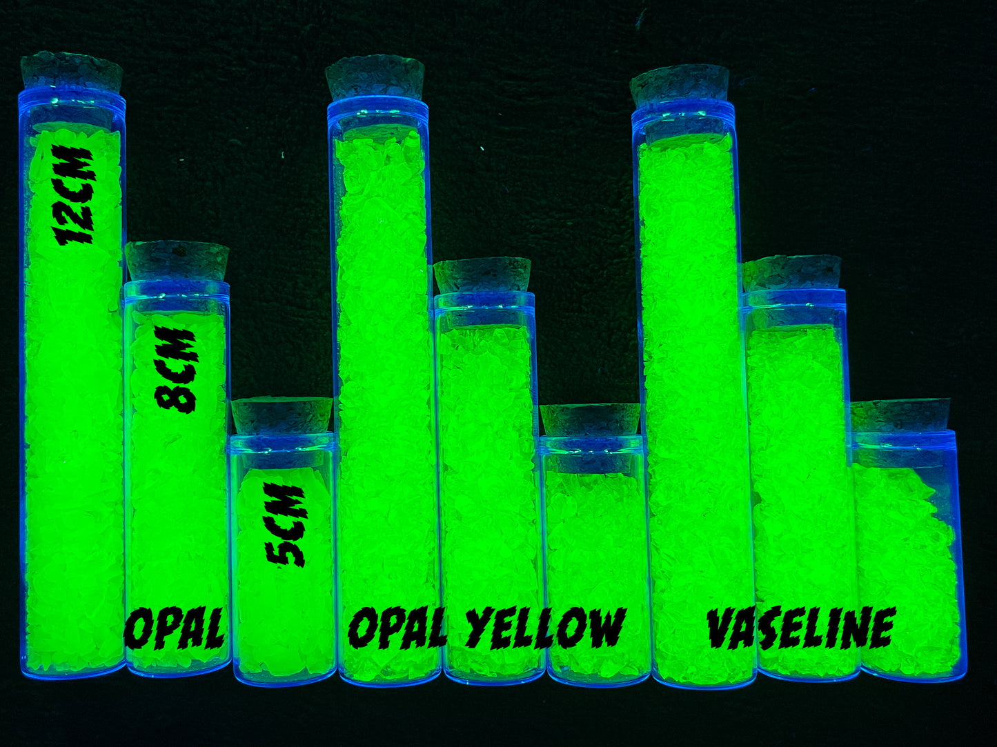 Uranium Glass Filled Vials