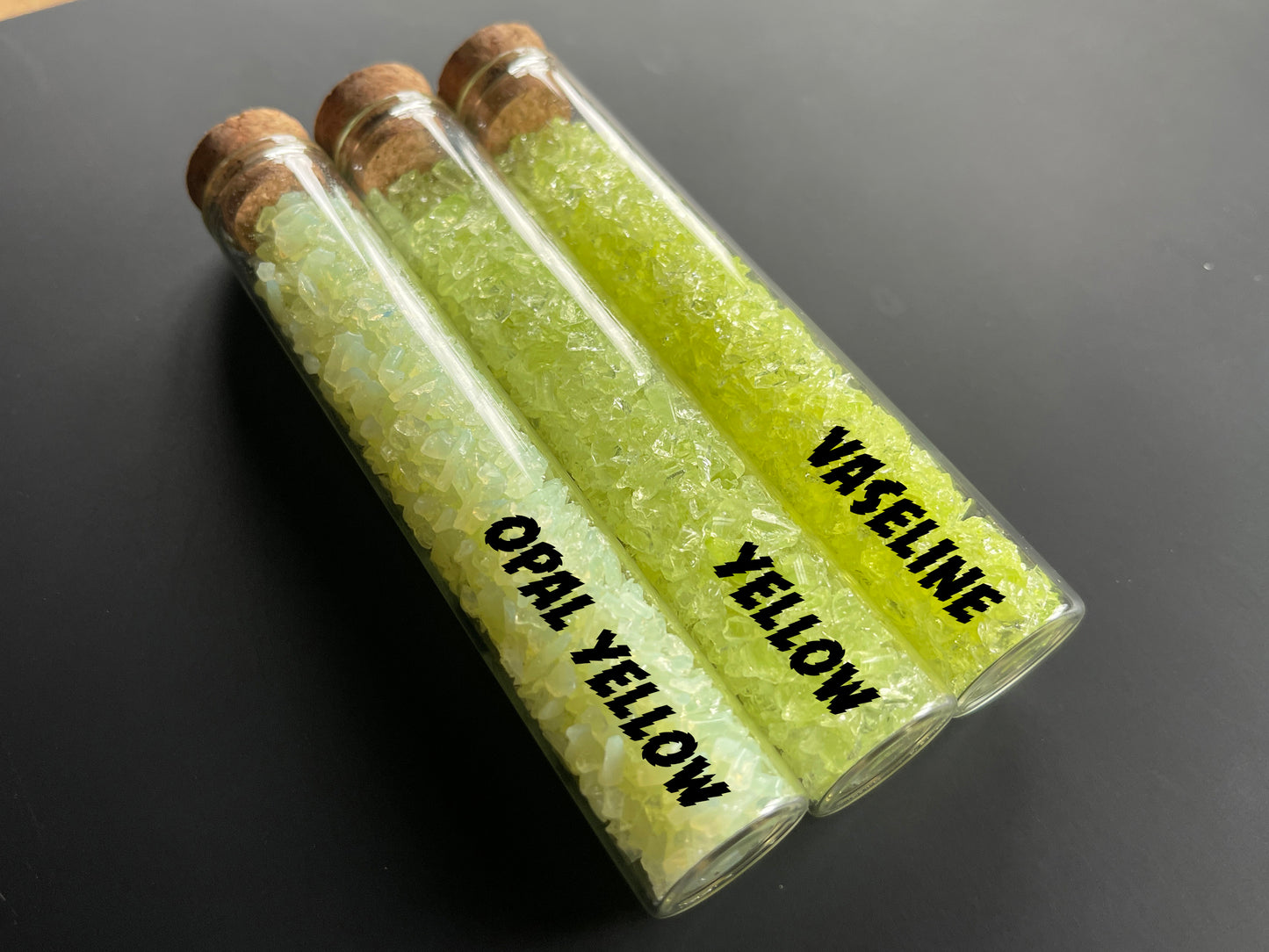 Uranium Glass Filled Vials