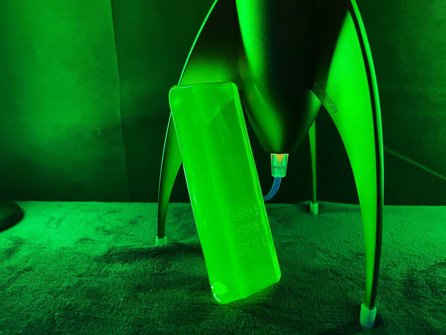 Uranium Glass Gold Bar Ingot