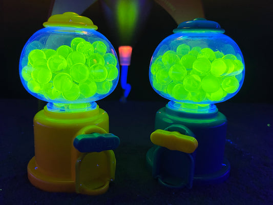 Uranium Glass Marble Filled Gumball Machine (Seconds)