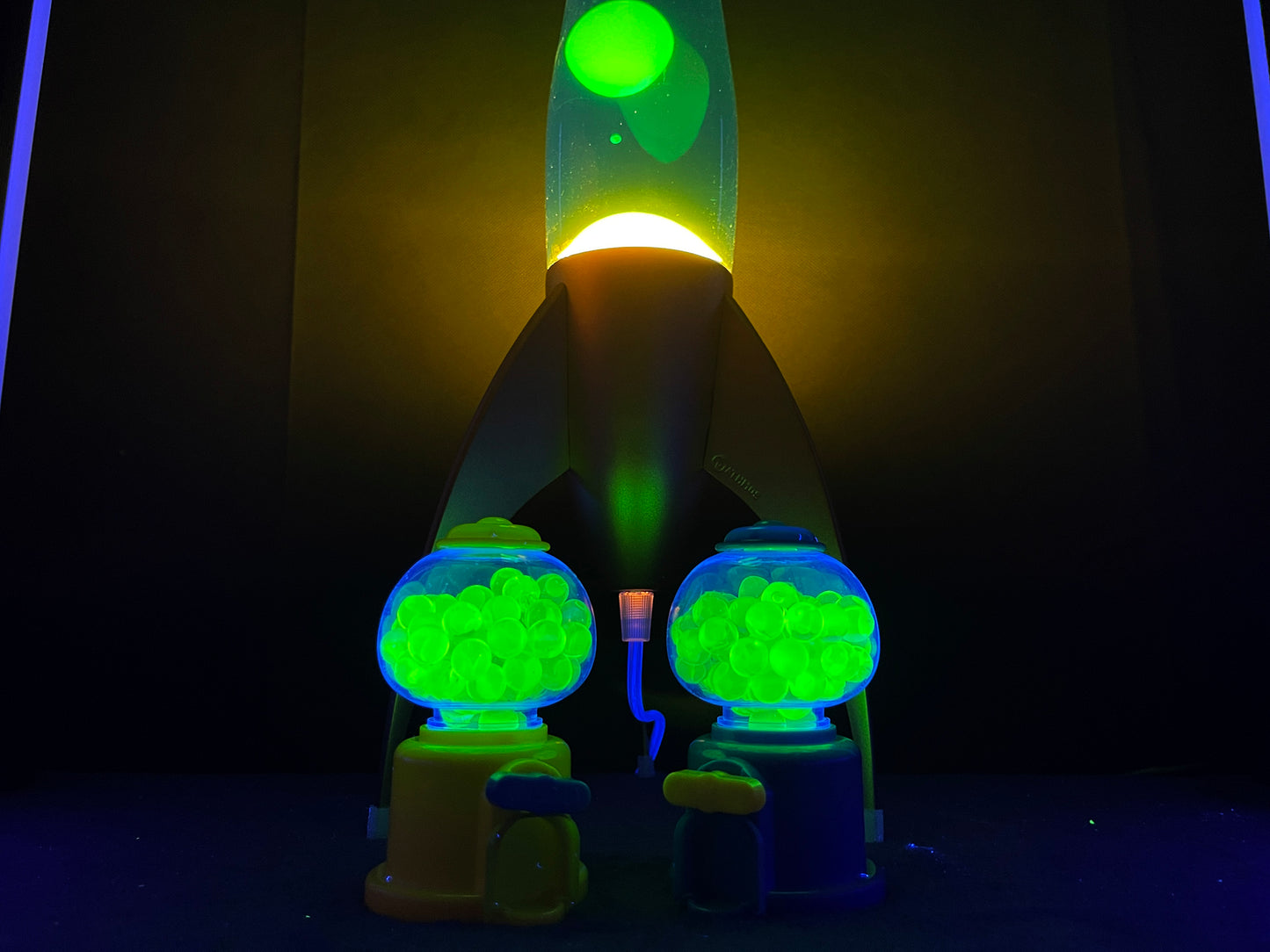 Uranium Glass Marble Filled Gumball Machine (Seconds)