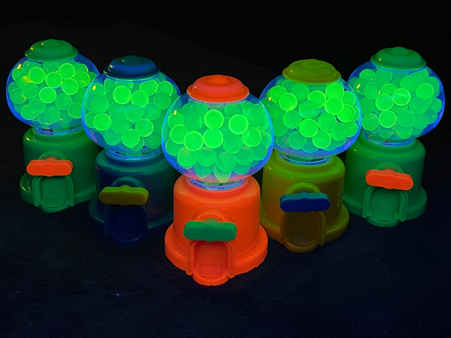 Uranium Glass Marble Filled Gumball Machine