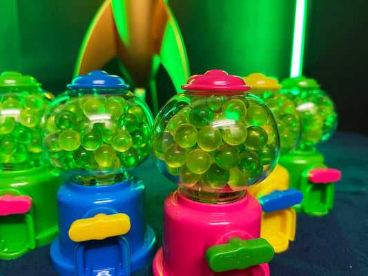 Uranium Glass Marble Filled Gumball Machine