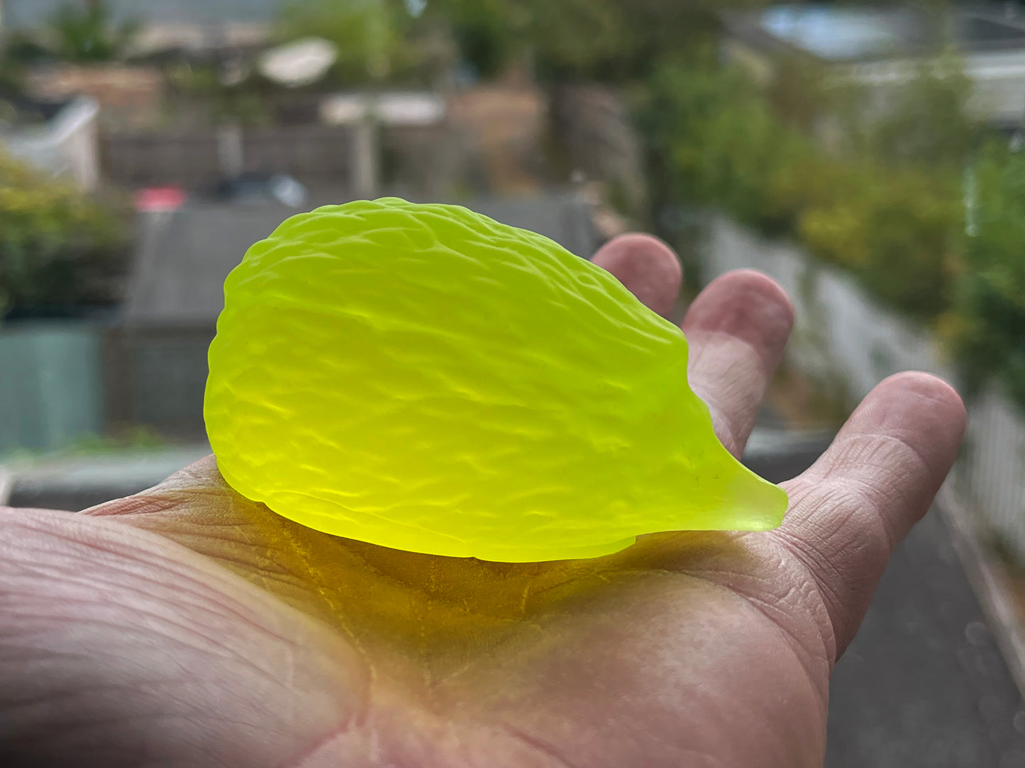 Uranium Vaseline Glass Hedgehog