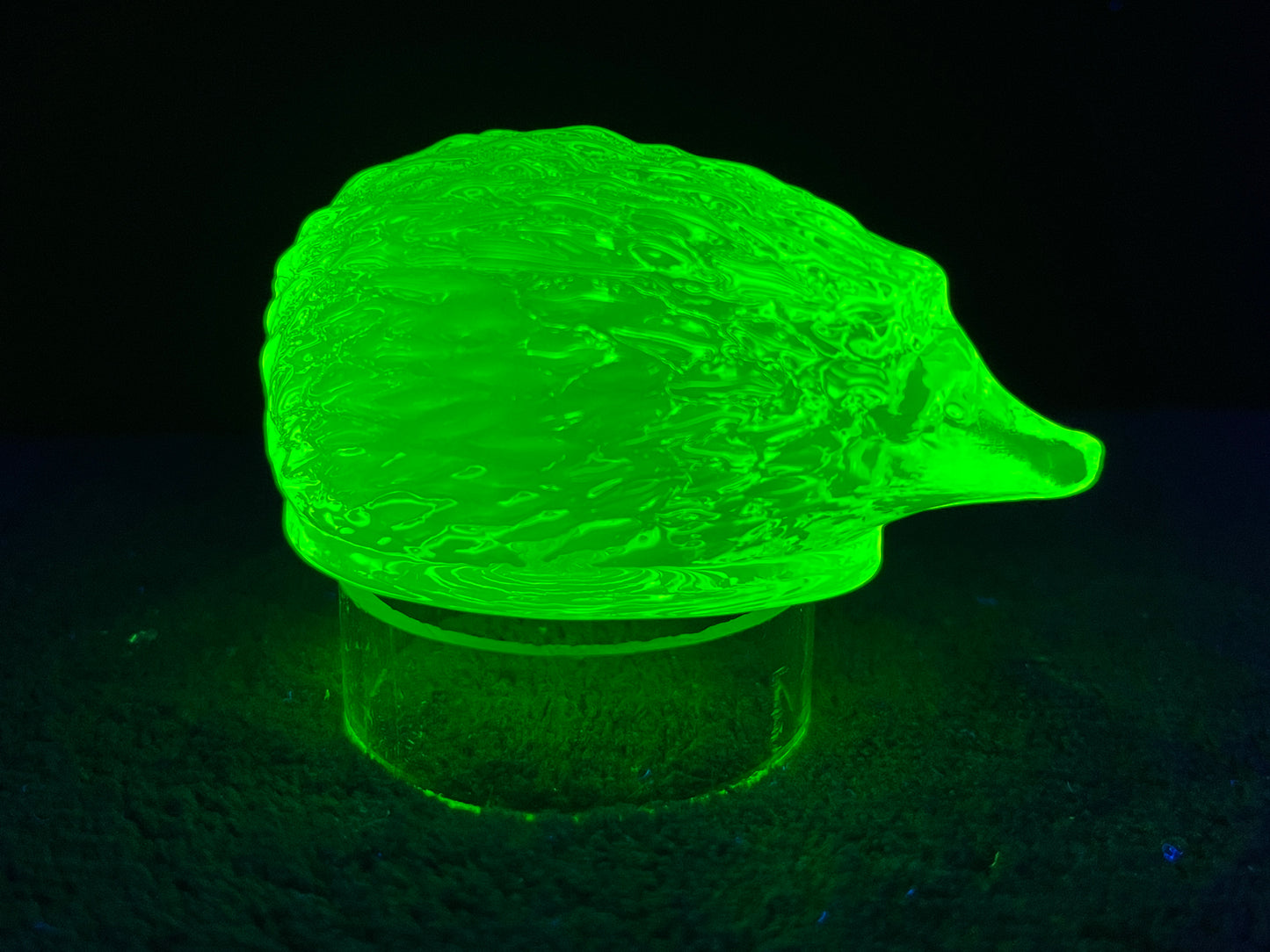 Uranium Vaseline Glass Hedgehog