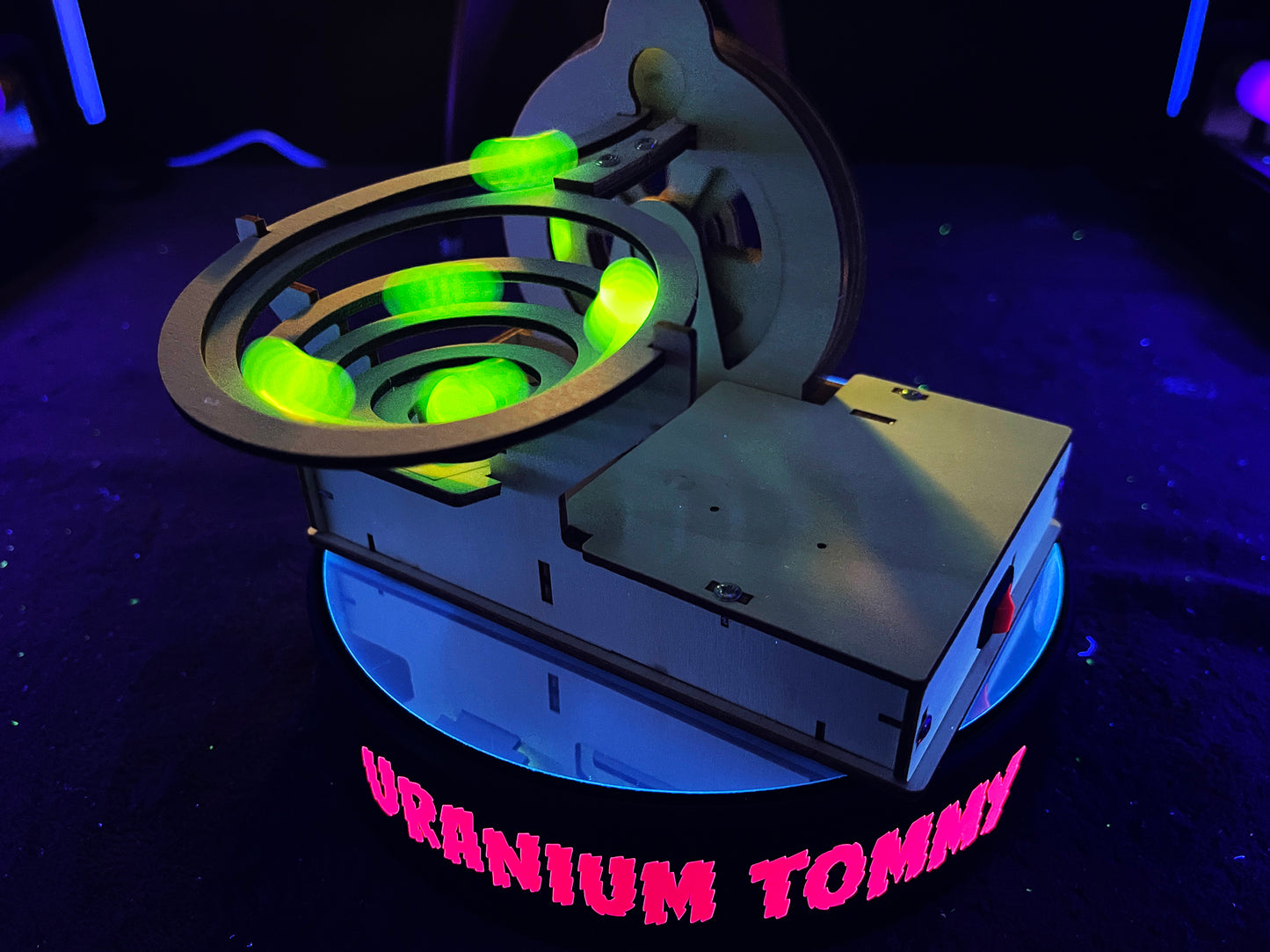 Uranium Glass Marble Run