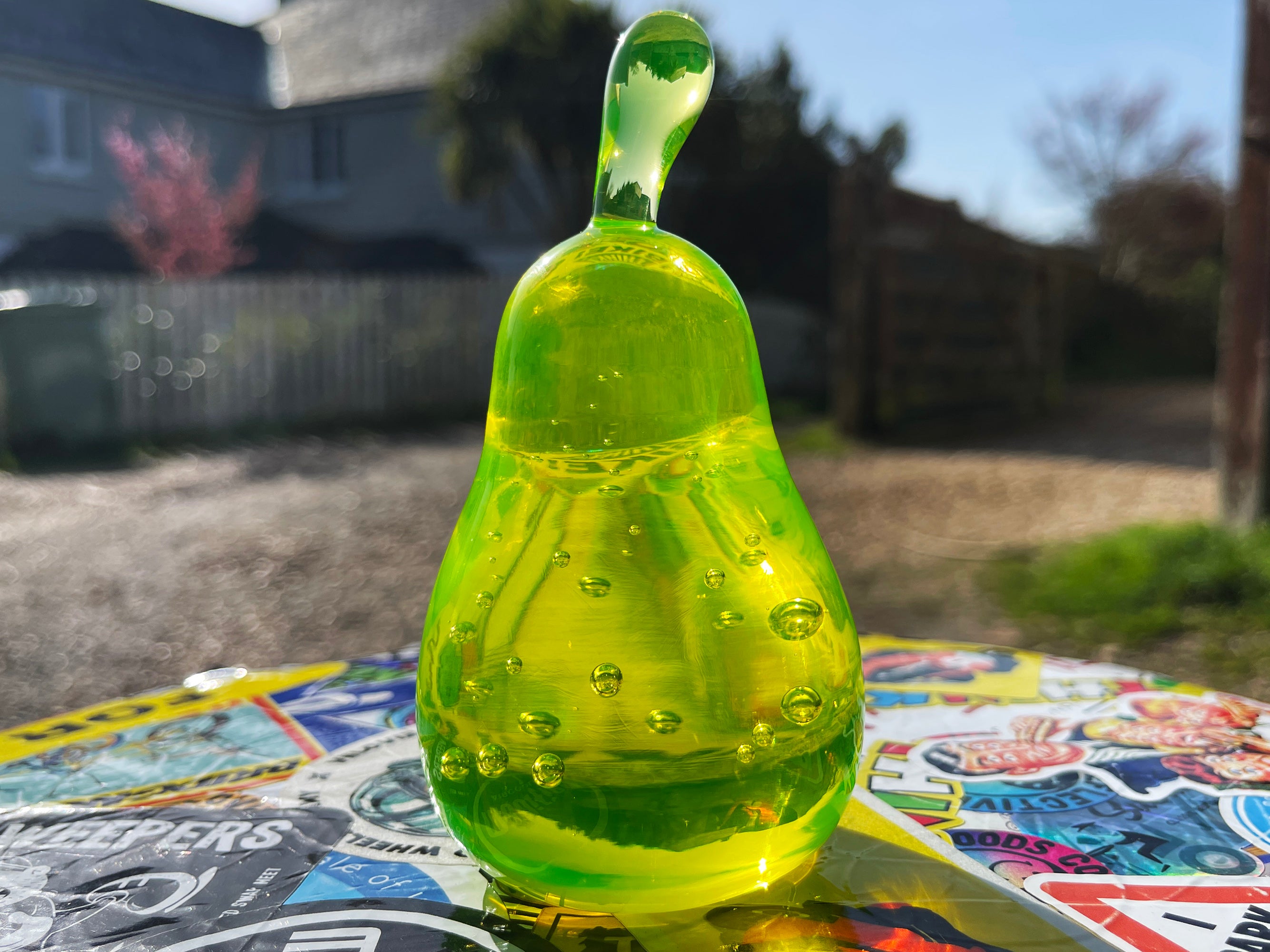 Uranium Glass Pear – Veloviz Reflective Bike Accessories