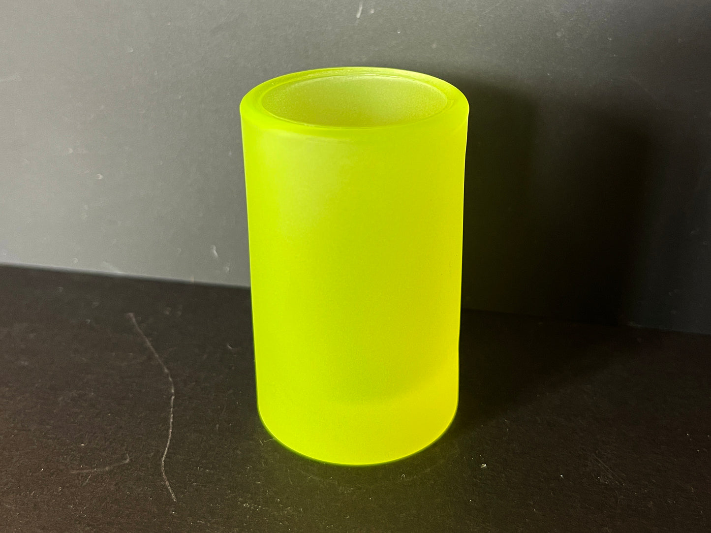Uranium Glass Shot Glass - Frosted