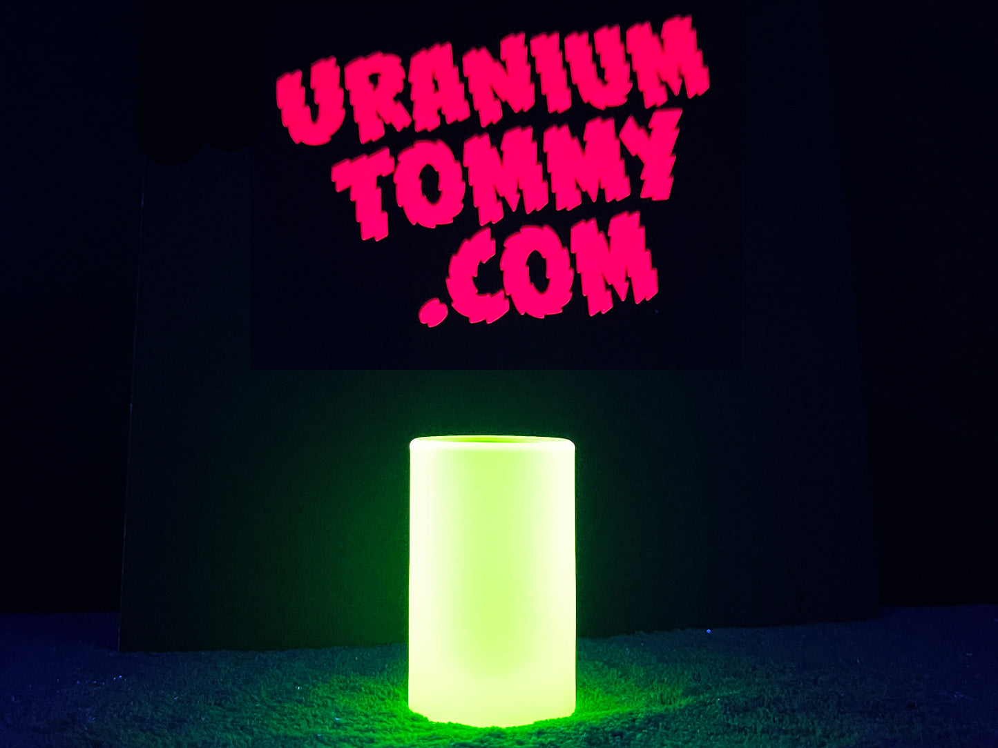 Uranium Glass Shot Glass - Frosted