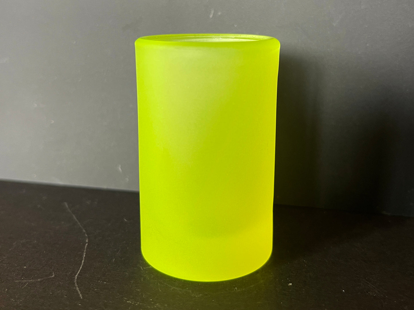Uranium Glass Shot Glass - Frosted