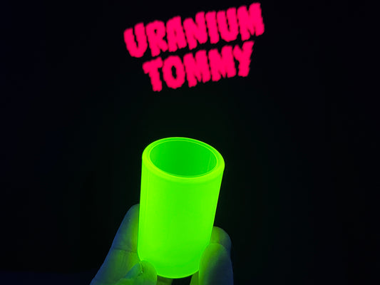 Uranium Glass Shot Glass - Frosted