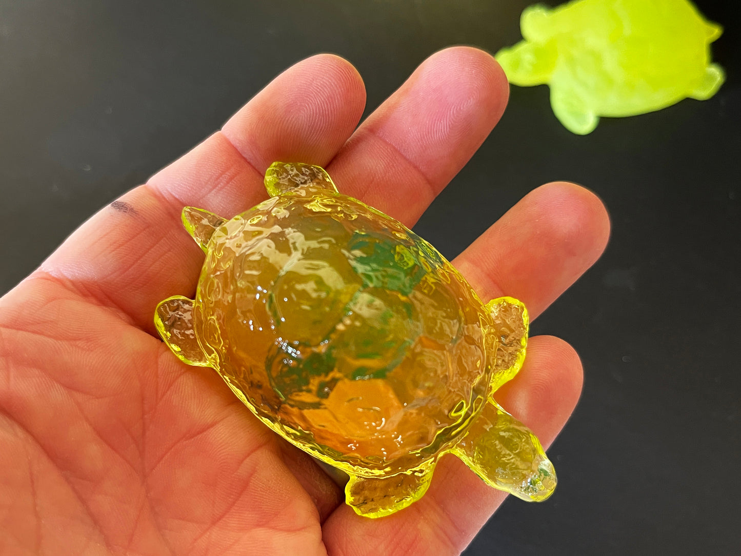 Uranium Vaseline Glass Turtle