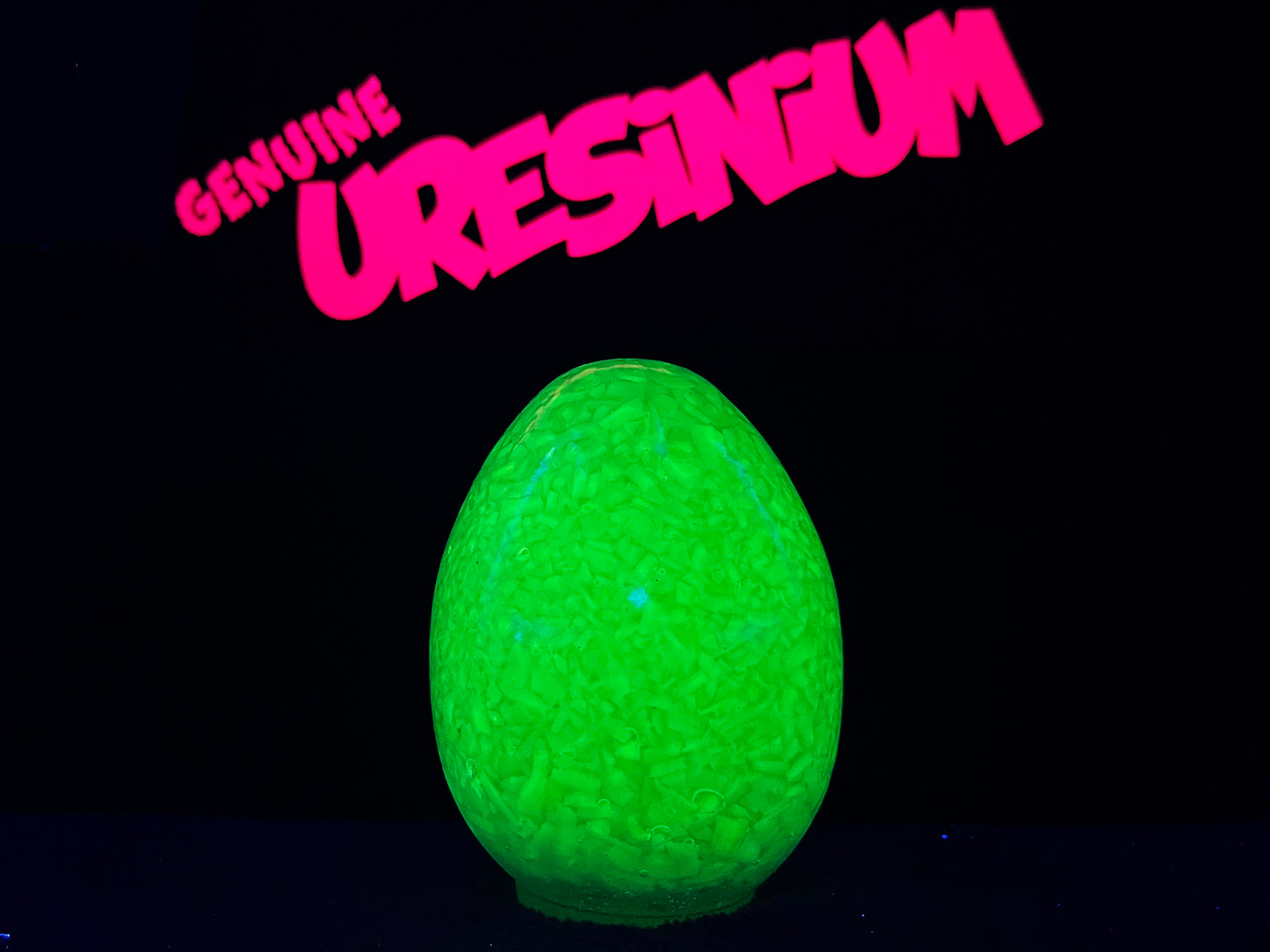 Uranium Glass Resin Custard Egg (Uresinium)