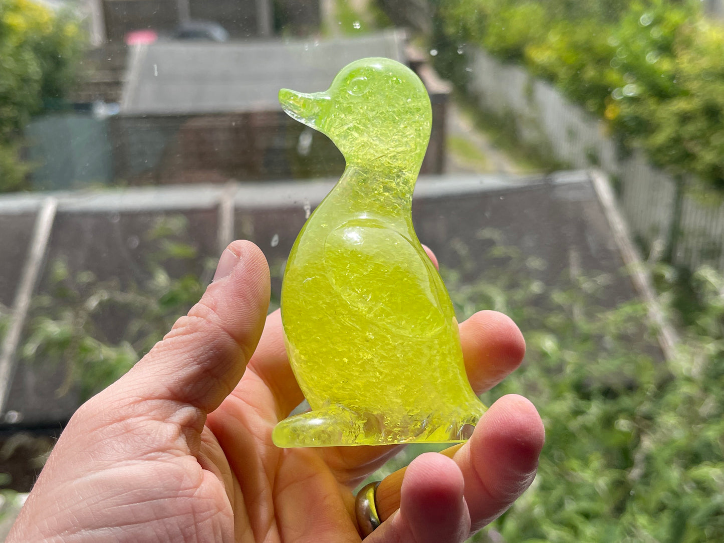 Uranium Glass Resin Tall Duck (Uresinium)