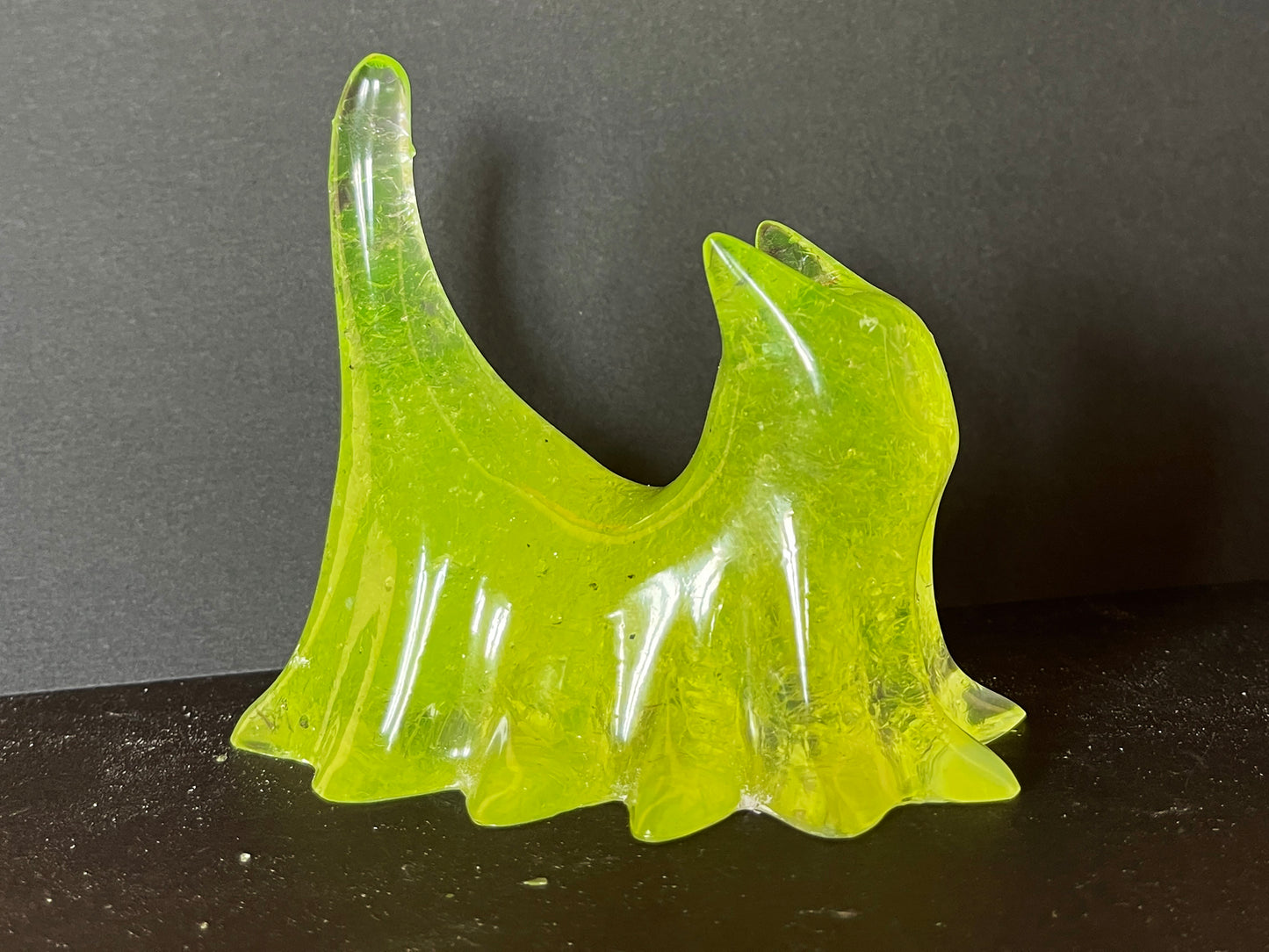 Uranium Glass Resin Ghost Cat (Uresinium)