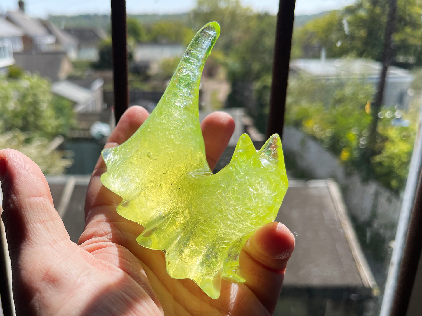 Uranium Glass Resin Ghost Cat (Uresinium)