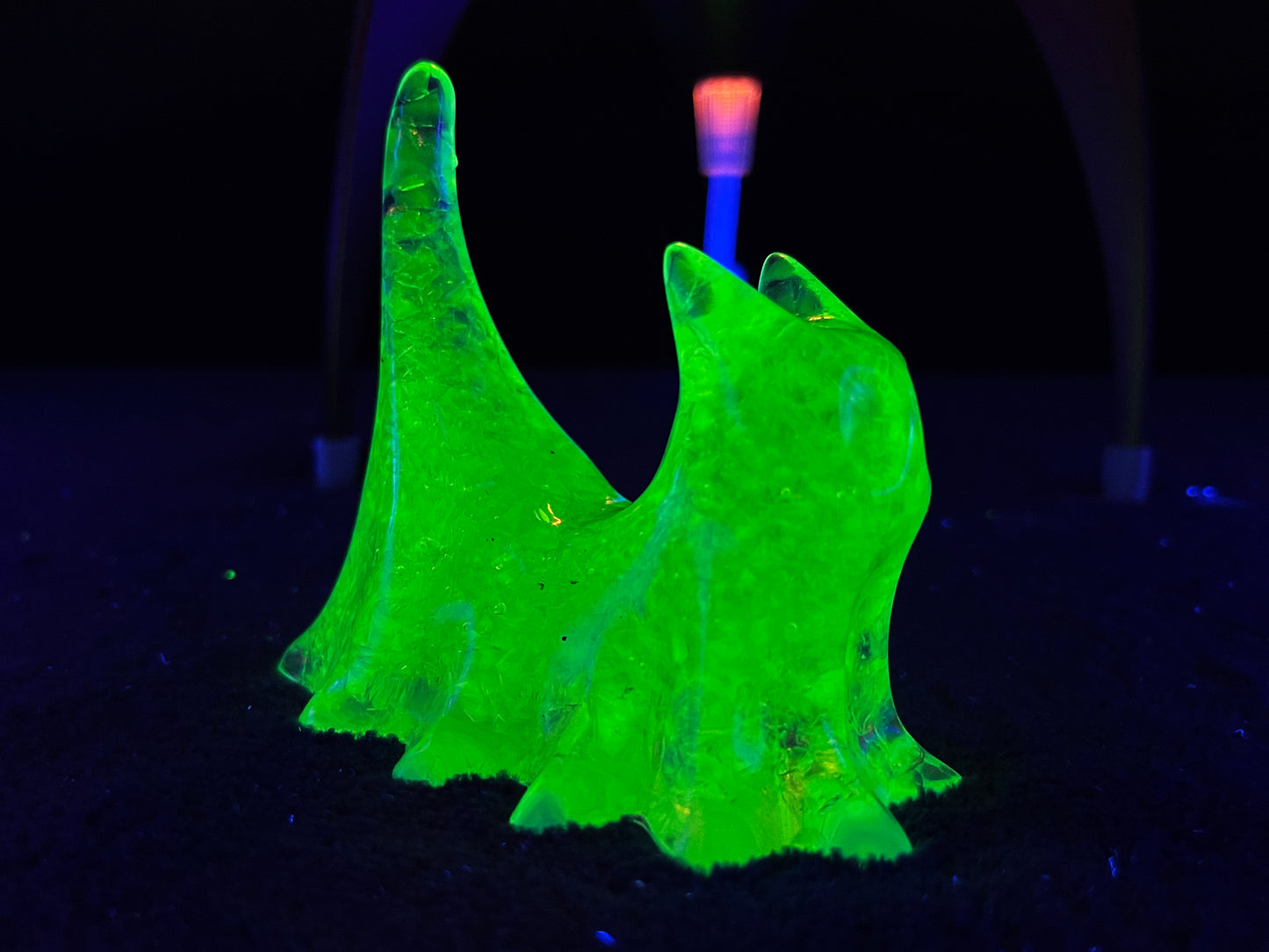 Uranium Glass Resin Ghost Cat (Uresinium)