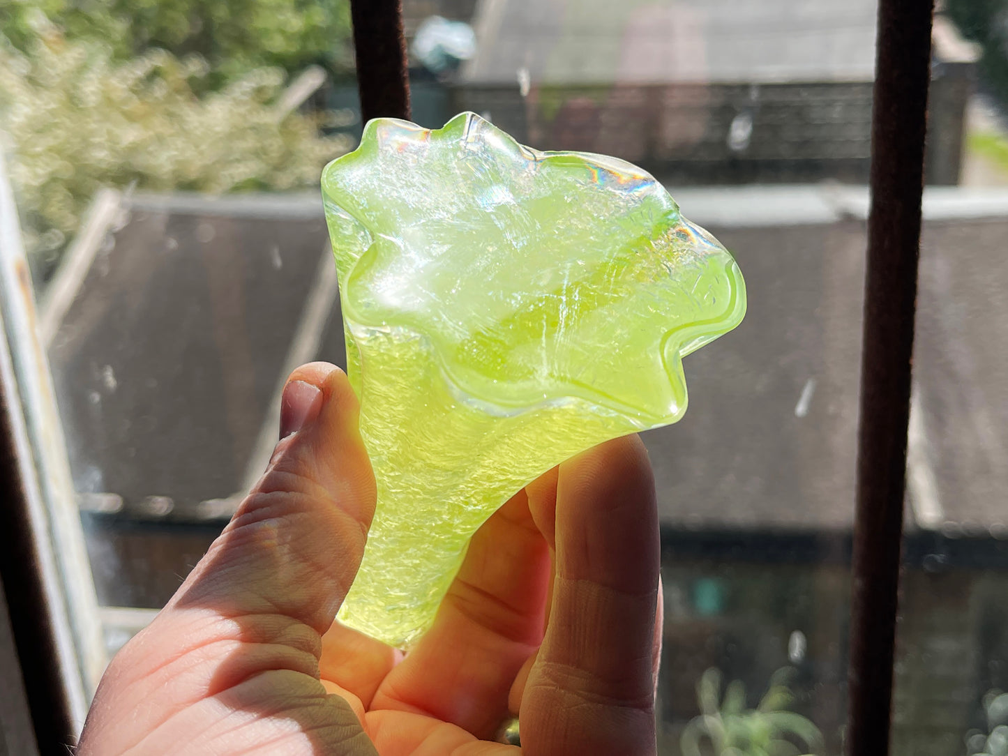 Uranium Glass Resin Ghost Cat - Tall (Uresinium)