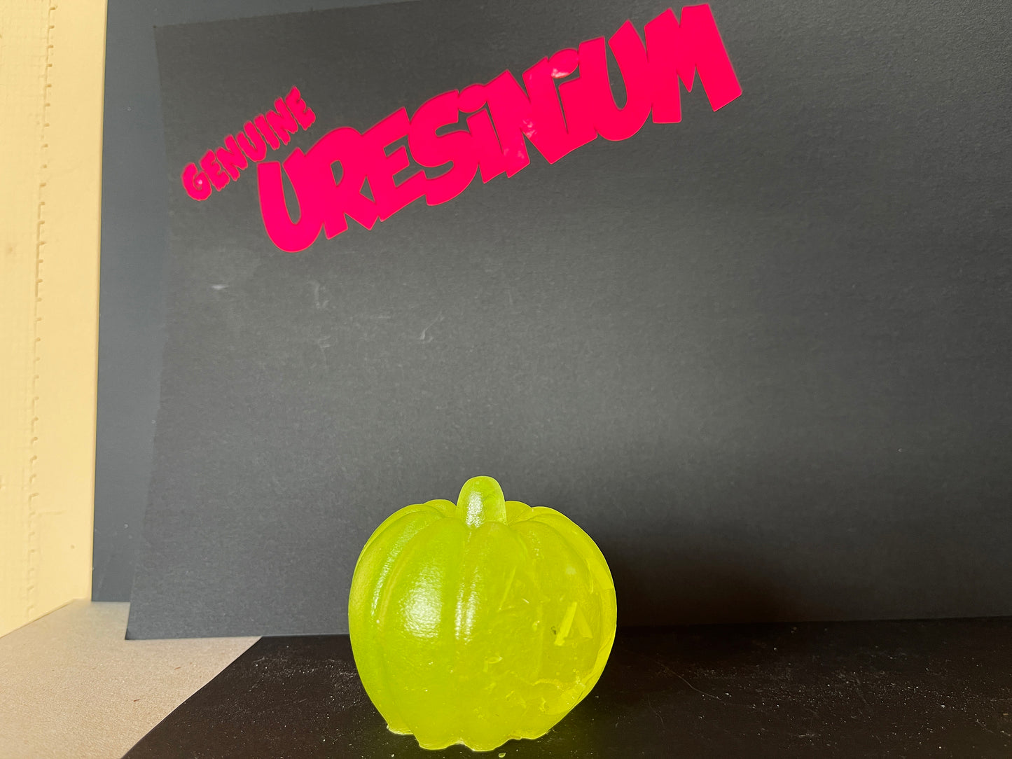 Uranium Glass Resin Ghost Pumpkin (Uresinium)