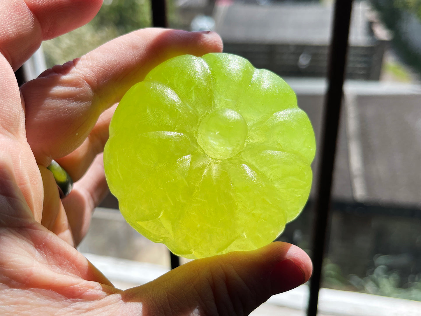 Uranium Glass Resin Ghost Pumpkin (Uresinium)