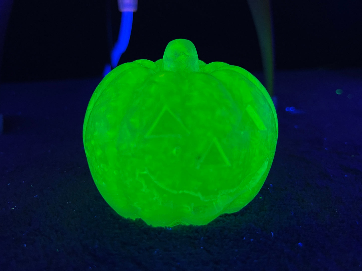 Uranium Glass Resin Ghost Pumpkin (Uresinium)