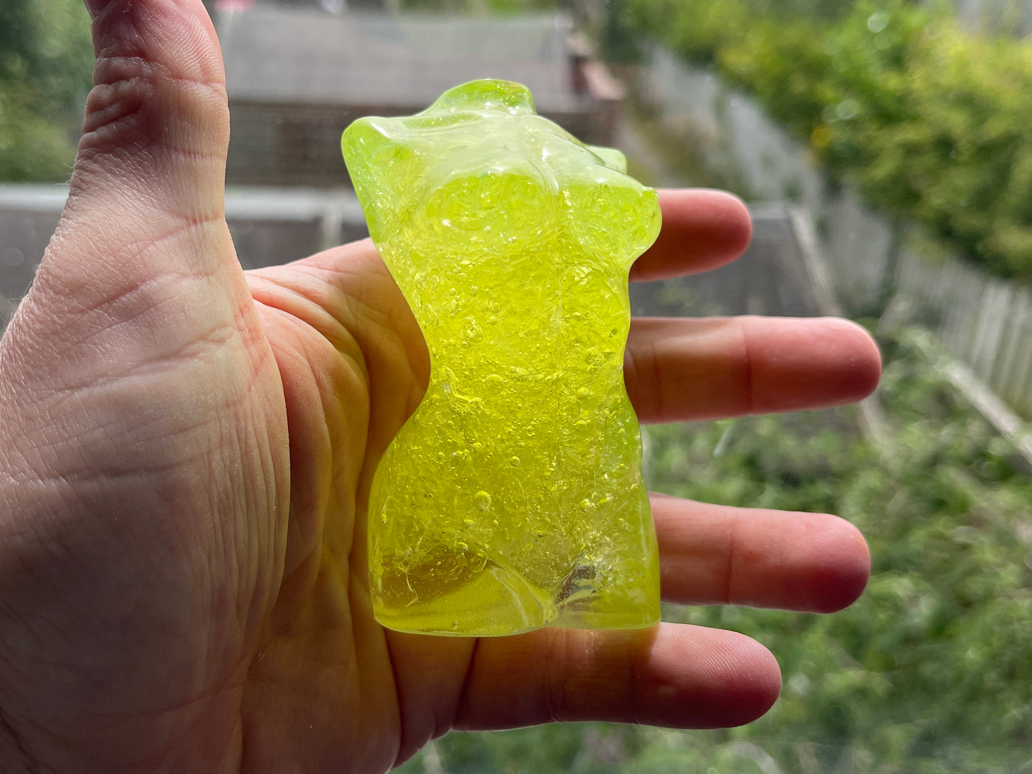 Uranium Glass Resin Ghost Female Figure (Uresinium)