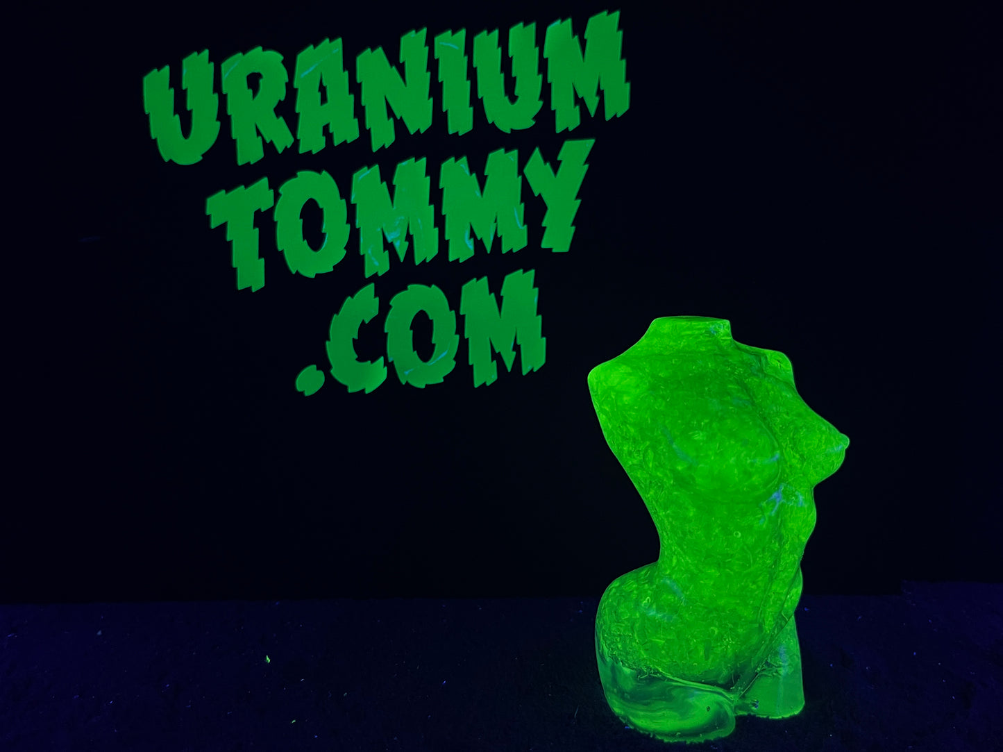 Uranium Glass Resin Ghost Female Figure (Uresinium)