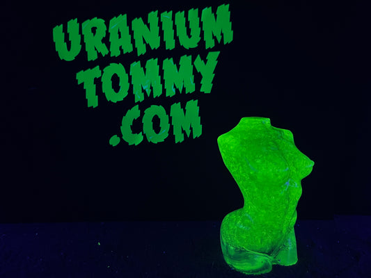 Uranium Glass Resin Ghost Female Figure (Uresinium)