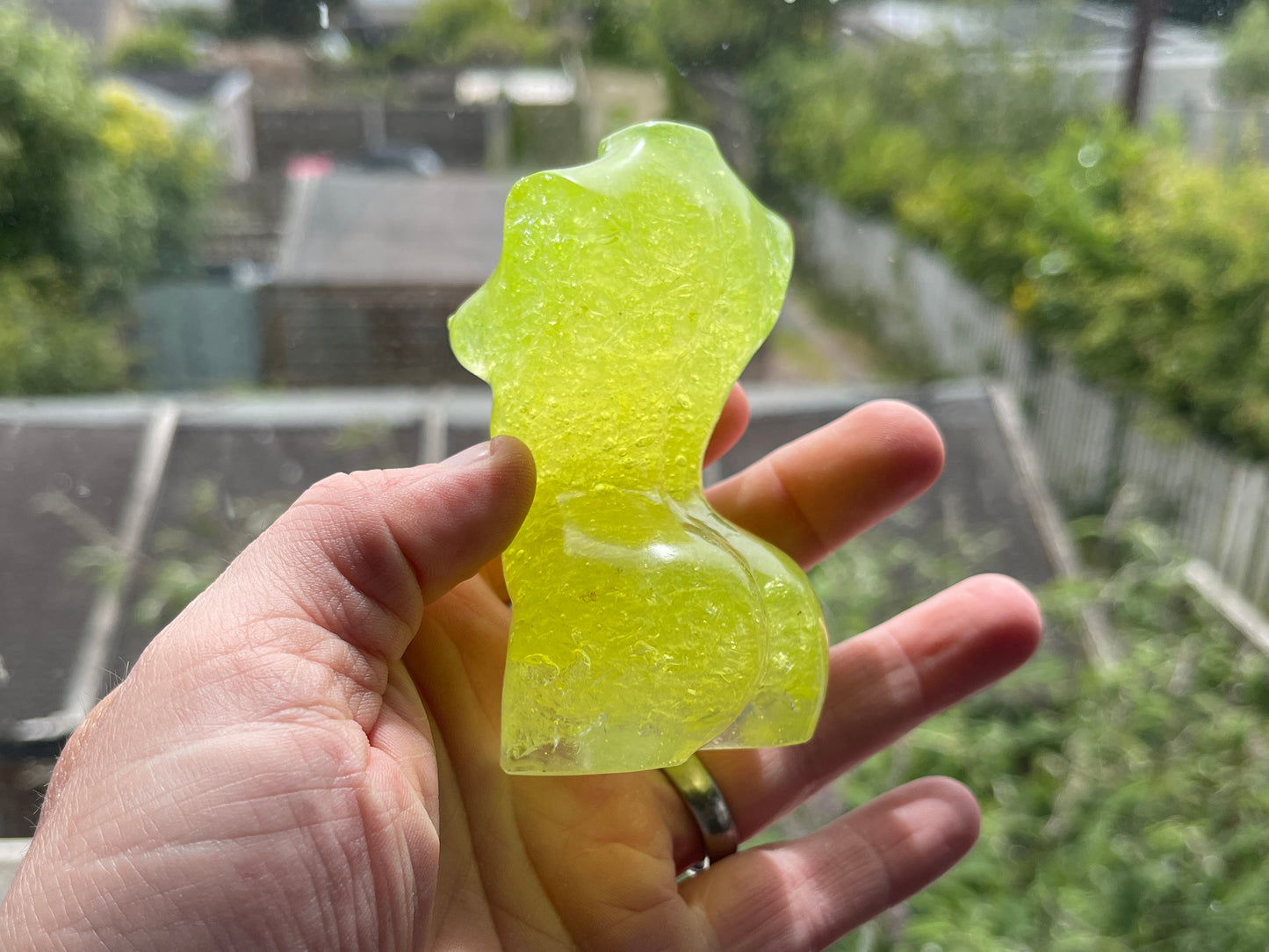 Uranium Glass Resin Ghost Female Figure (Uresinium)